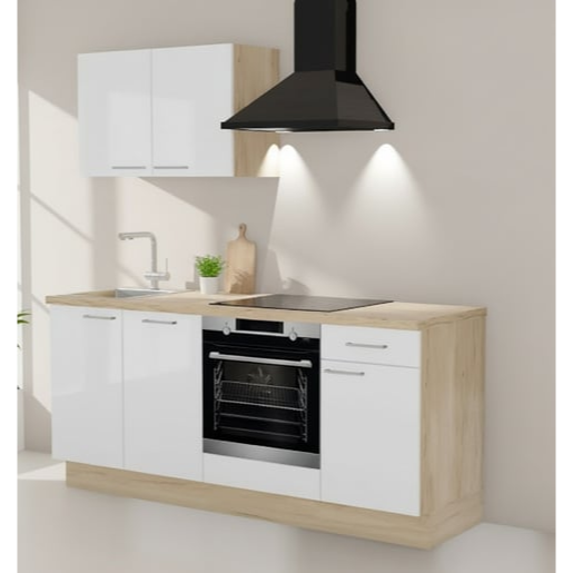 Kuchyňská linka Naturel 195x60x91 cm bílá mat levá Naturel