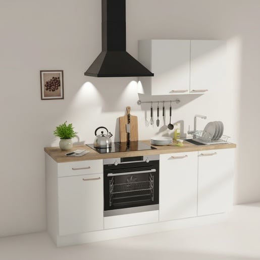 Kuchyňská linka Naturel 195x60x91 cm písek pravá Naturel