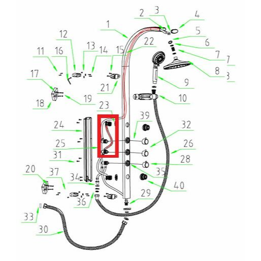 ND Anima Easyshower propojovací hadička 2 NDESHAD2 Anima