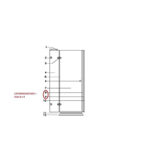 Náhradní díl Anima Glass LISTAMAGNETTGD2 Anima