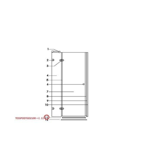 Náhradní díl Anima Glass TESSPODTGD2100 Anima