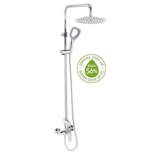 Novaservis Metalia ECO+ sprchový systém na stěnu s pákovou baterií chrom seteco/57