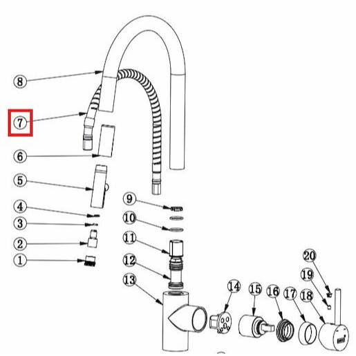 OPTIMA vytahovací hadice k SIKOBSD185 NDSIKOBSD1857 Optima