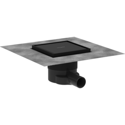 Podlahová vpust DN40 Hansgrohe RainDrain Brilliance 15 cm matná černá nerez 56251670 Hansgrohe