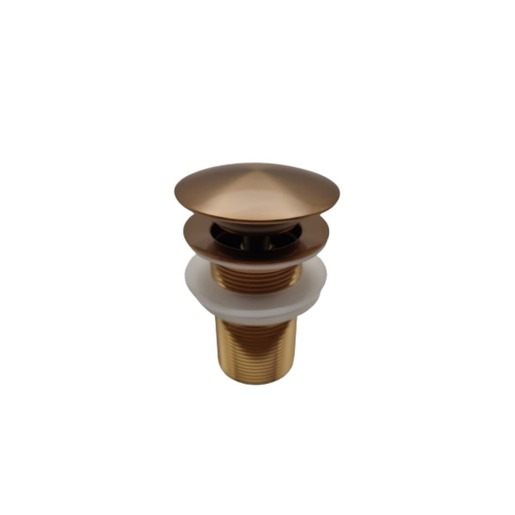 Průtočná zátka SAT k umyvadlům bez přepadu rose gold ZATKABRG SAT