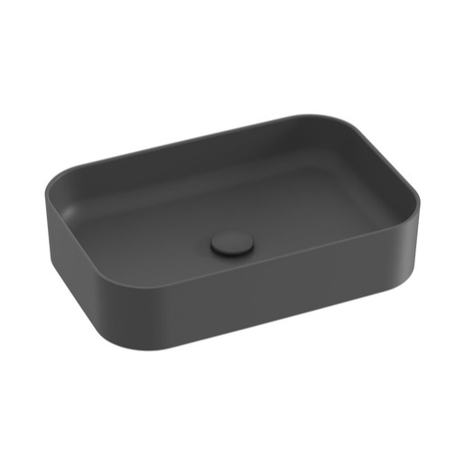 Ravak Ceramic Slim umyvadlo na desku 55x37 cm antracit bez otvoru pro baterii