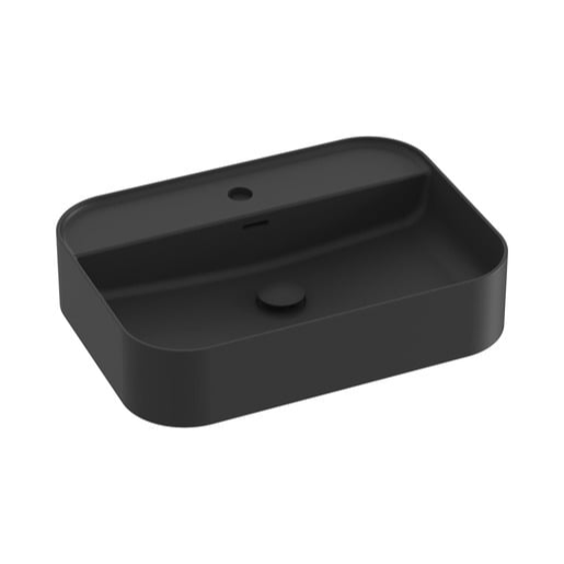 Ravak Ceramic Slim umyvadlo na desku 55x40 cm černá mat otvor pro baterii uprostřed XJX0D155004 Ravak