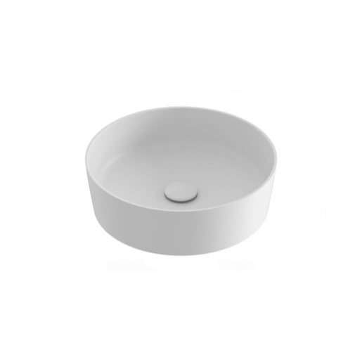 Ravak Uni umyvadlo na desku 40x40 cm bílá matná mat bez přepadu XJX0E140001 Ravak