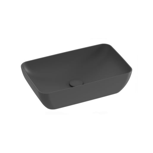 Ravak Uni umyvadlo na desku 50x31 cm antracit bez přepadu XJX03150001 Ravak