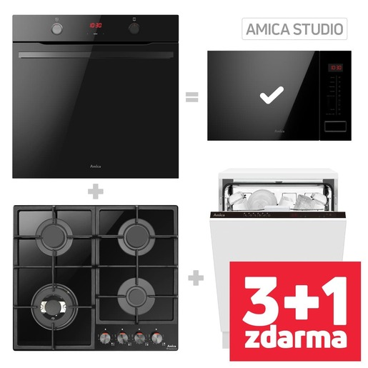 Set spotřebičů Amica s mikrovlnnou troubou ZDARMA Amica