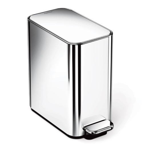Simplehuman pedálový úzký odpadkový koš 5 L obdélníkový lesklá nerezová ocel CW2123 Simplehuman