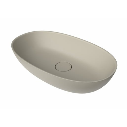 Umyvadlo na desku SAT Aula 60x36 cm béžová mat bez otvoru pro baterii