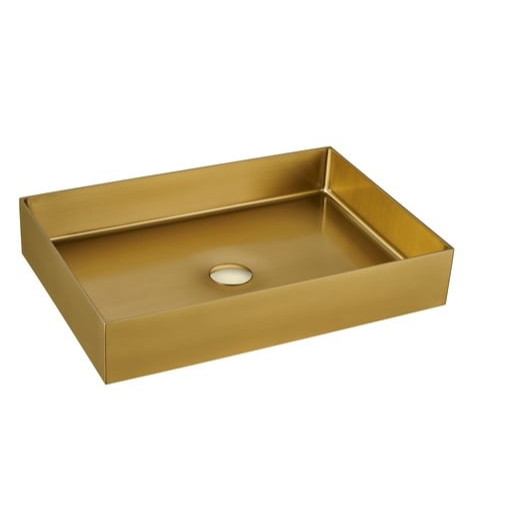 Umyvadlo na desku ve zlaté barvě SAT Aurum 55x38 cm bez přepadu SATAUR5538BG SAT