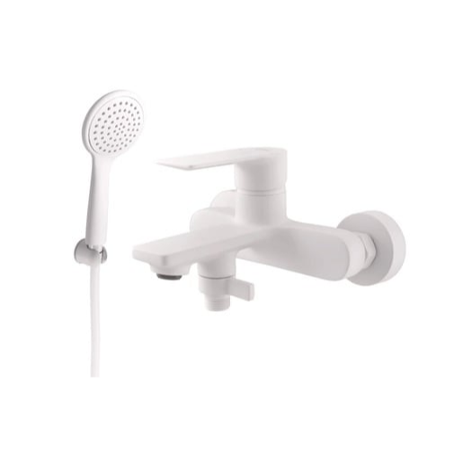 Vanová baterie RAV SLEZÁK Nil se sprchovým setem bílá matná NL154.5/1BMAT RAV SLEZÁK