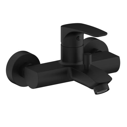 Vanová baterie SAT Project bez sprchového setu 150 mm černá matná SATBSPRO222C SAT