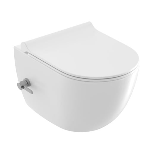 Wc s bidetem závěsné Ravak Uni Chrome RimOff