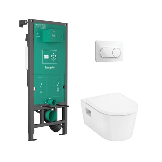 Závěsný wc set do lehkých stěn / předstěnová Hansgrohe 60302450