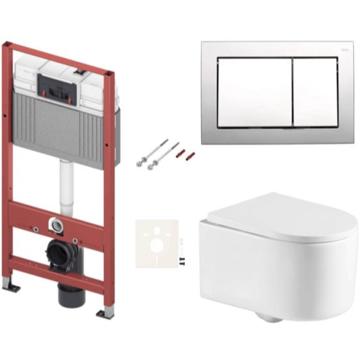 Závěsný wc set do lehkých stěn / předstěnová SAT SIKOTSREX72412 SAT