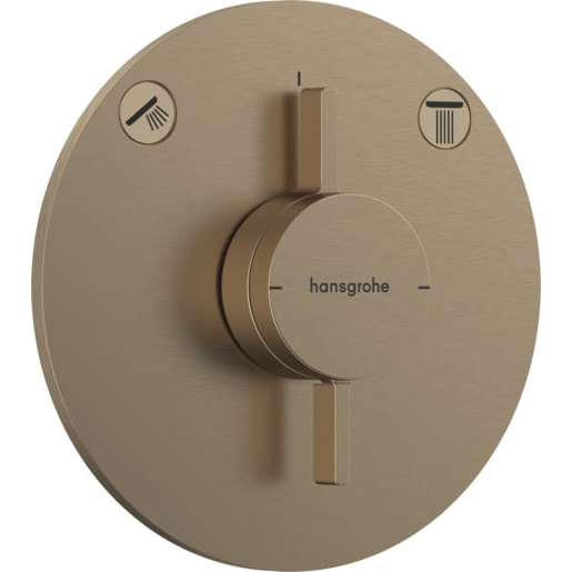Hansgrohe DuoTurn S sprchová a vanová baterie bez podomítkového tělesa kartáčovaný bronz 75418140 Hansgrohe