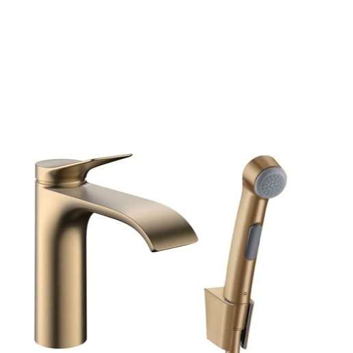 Hansgrohe Vivenis umyvadlová baterie s bidetovou sprškou kartáčovaný bronz 75 210 140 Hansgrohe