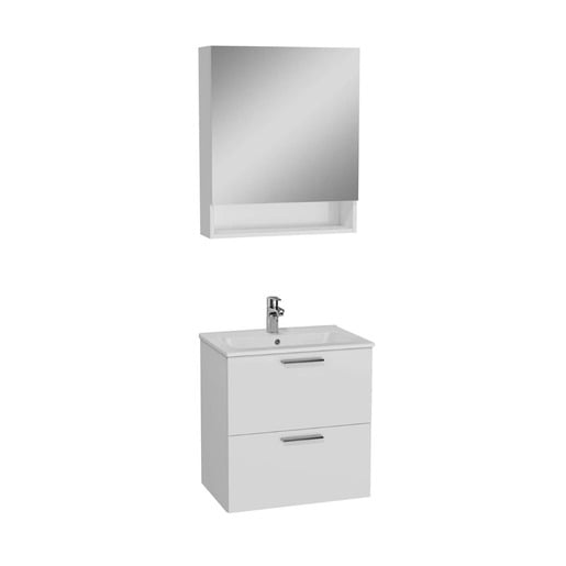 Koupelnová sestava s umyvadlem a zrcadlovou galerkou VitrA Mia 59