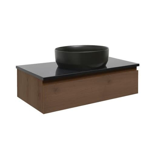 Koupelnová skříňka s kamennou deskou SAT B-Way 80x30x45 cm ořech mat BWAY80NUTTK SAT