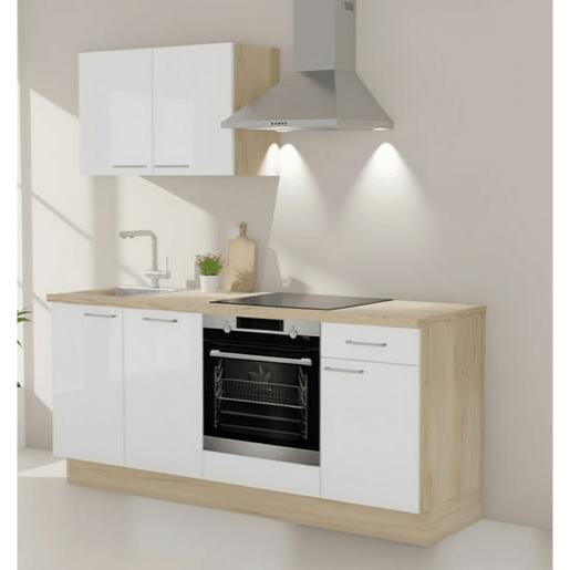 Kuchyňská linka Naturel 195x60x91 cm bílá mat levá