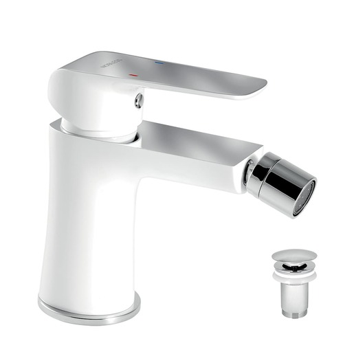 Novaservis Nobless Tina bidetová baterie s clic-clacem bílá/chrom 38011