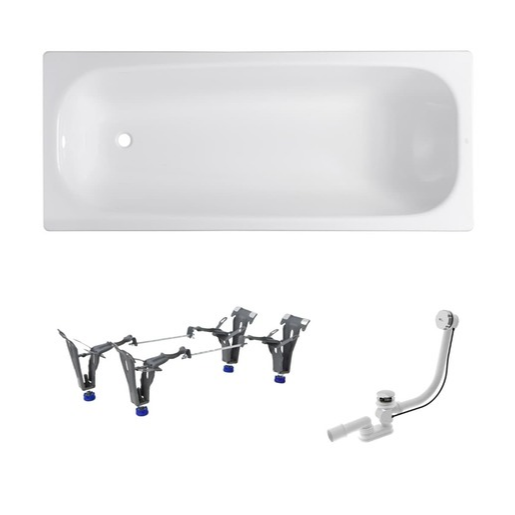 Obdélníková vana SAT Vivien 160x70 cm smaltovaná ocel levá i pravá SATVIVI160AN SAT