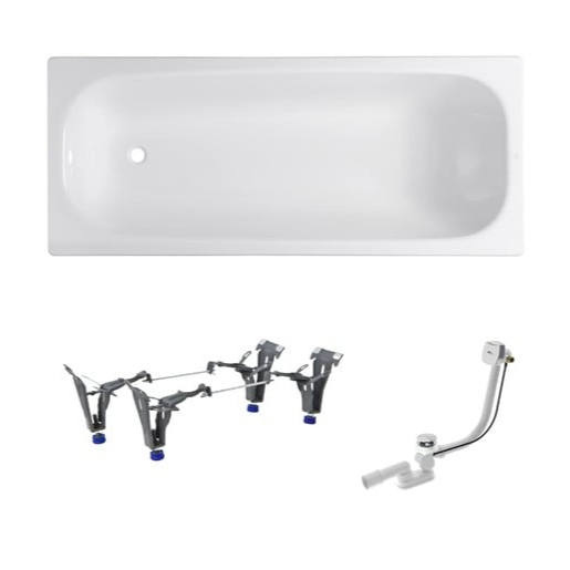 Obdélníková vana SAT Vivien 170x75 cm smaltovaná ocel levá i pravá SATVIVI17075APN SAT