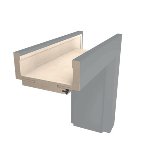 Obložková zárubeň Naturel Estra 80 cm pro tloušťku stěny 22-24 cm šedá mat levá O8SM80L Naturel