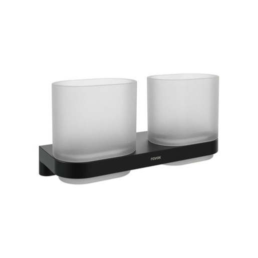 Ravak Chrome II držák skleniček černá X07P1378 Ravak