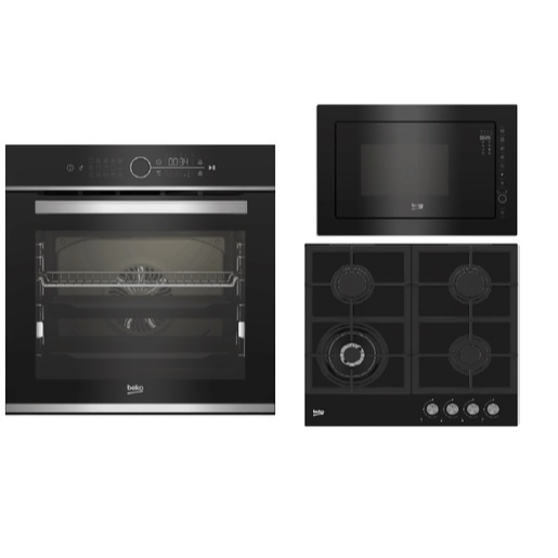 Set spotřebičů Beko BBIM13400XCS + HILW64225S + BMGB25333BG Beko