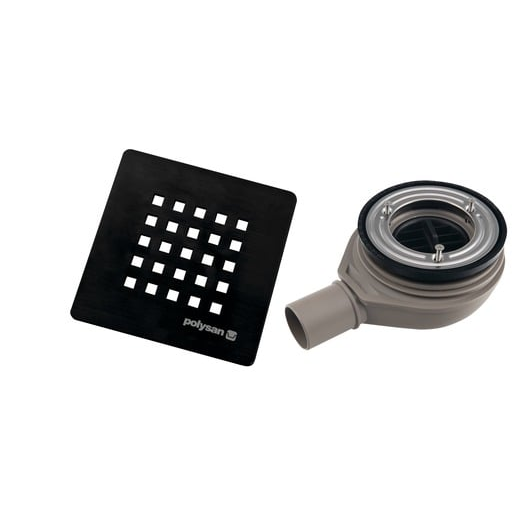 Sifon k vaničce k vaničce DN40 Polysan Treneca černá plast 84999.21 Polysan