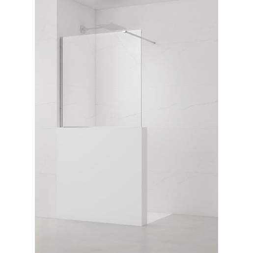 Sprchová zástěna SAT Walk-in 120x100 cm na sníženou příčku chrom SATBWIS120PR SAT