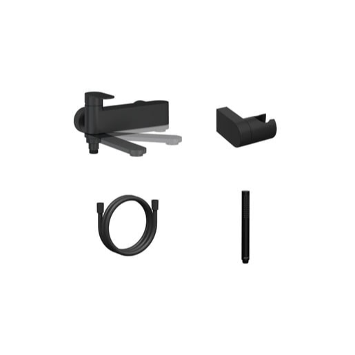 Vanová baterie Ravak Chrome II se sprchovým setem 150 mm černá X07S120 Ravak