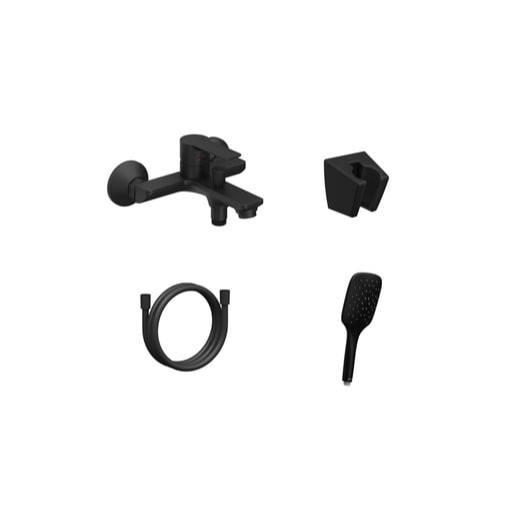 Vanová baterie Ravak Solar se sprchovým setem 150 mm černá X07S106 Ravak