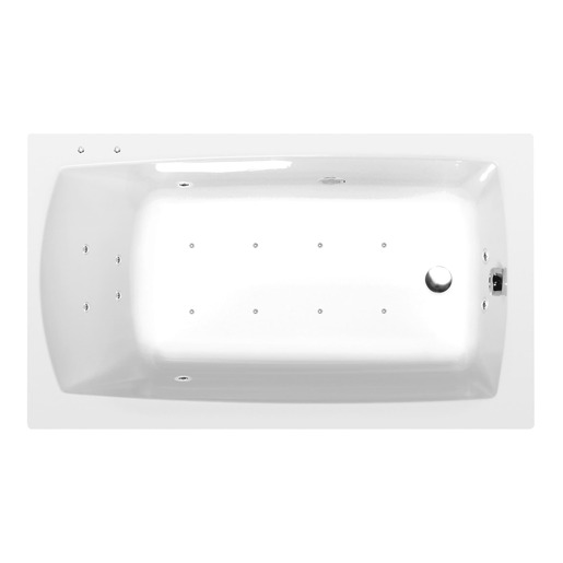 Polysan Lily masážní vana 120x70 cm active hydro-air akrylát levá i pravá 25111.2010 Polysan