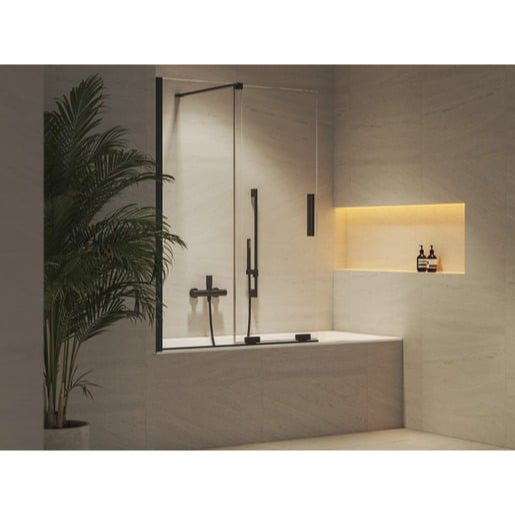 Ravak Roll vanová zástěna 150x100 cm černá X786A0300Z1 Ravak