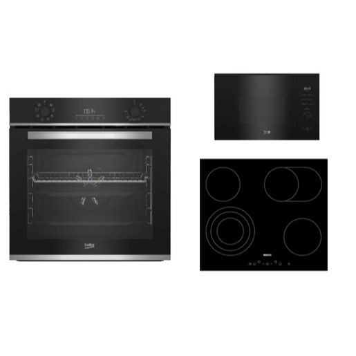Set spotřebičů Beko BBIM13300X + HIC64404T + BMGB20212B Beko