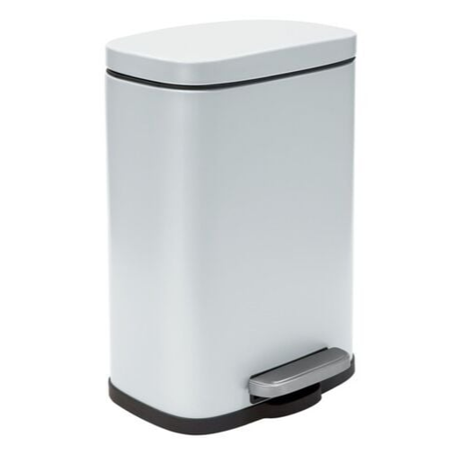 Spirella Spirella pedálový odpadkový koš akira matná bílá ocel soft-close 12 l 10.21562 Spirella