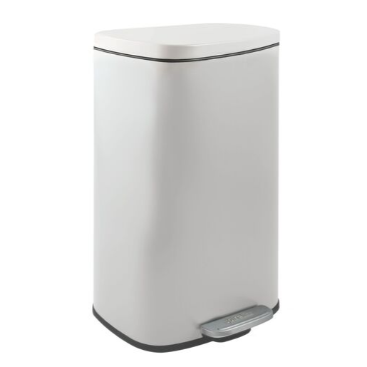 Spirella Spirella pedálový odpadkový koš akira matná bílá ocel soft-close 50 l 10.21572 Spirella