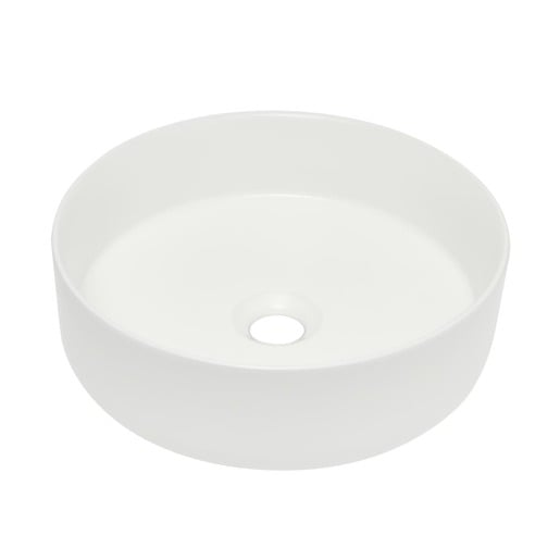 Umyvadlo na desku SAT Mood 36x36 cm bílá matná bez otvoru pro baterii