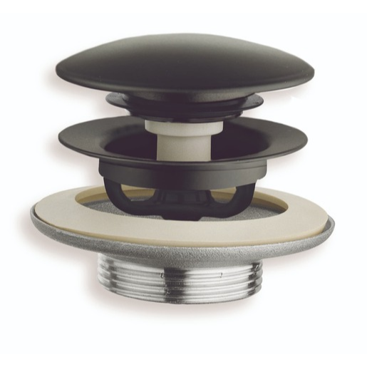 Vanový vtok Click-clack zátka černá UD370BL Silfra